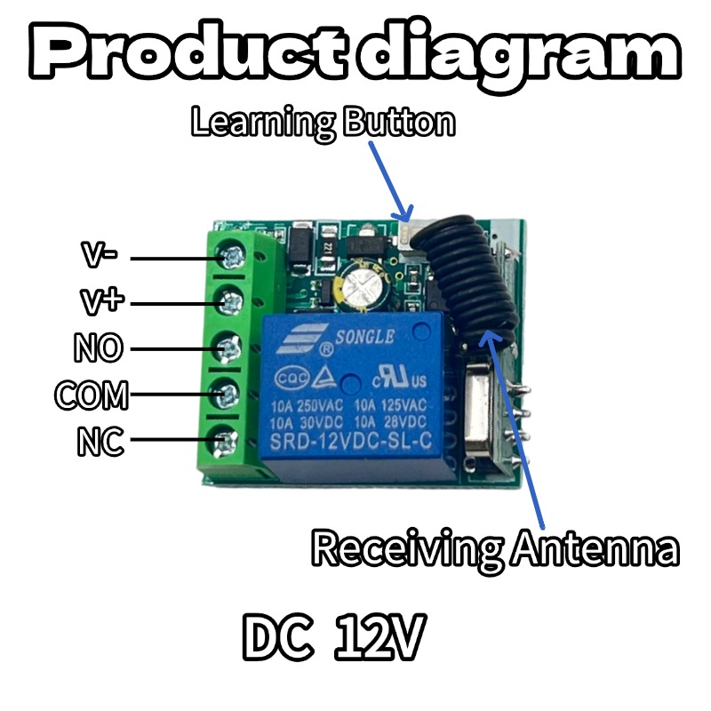 433Mhz DC 12V 6V-30V 1-Kanal U – 433Mhz Receiver Module Bewertung und Preis